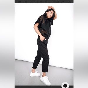 Wildfang THE ESSENTIAL DRAWSTRING PANT. Black . Small